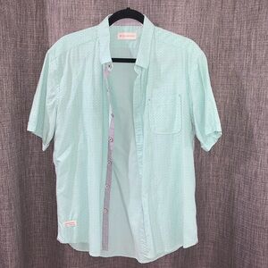 Men’s 7 Diamonds Button Down Dress Shirt Short Sleeve L